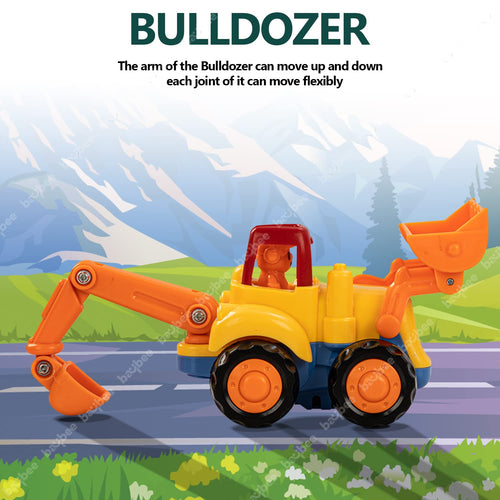 BAYBEE 4 Pcs Unbreakable Toys Friction Powered Push and Go Toys Vehicles for Kids. BAYBEE