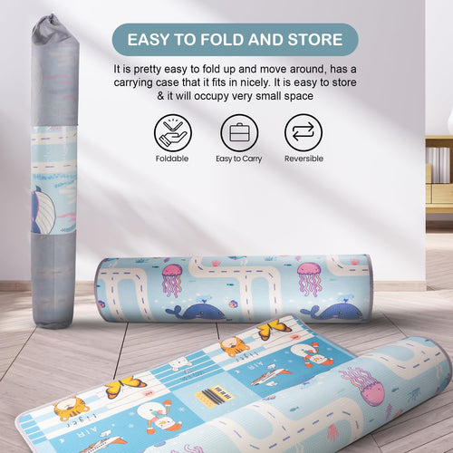 Baybee Crawling Foldable Kids Play Mat for Babies Size 180x150CM -  Assorted Themes BAYBEE