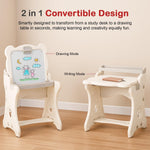 Baybee 2-in-1 Convertible Drawing & Writing Table for Kids Study Table with Whiteboard BAYBEE