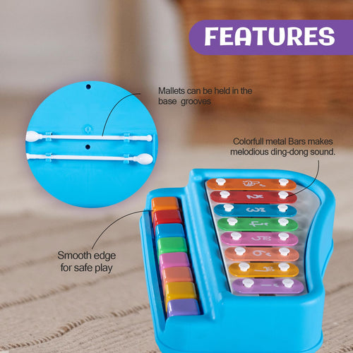 Baybee 2 in 1 Baby Piano Xylophone Musical Toys for Kids with 8 Keys BAYBEE