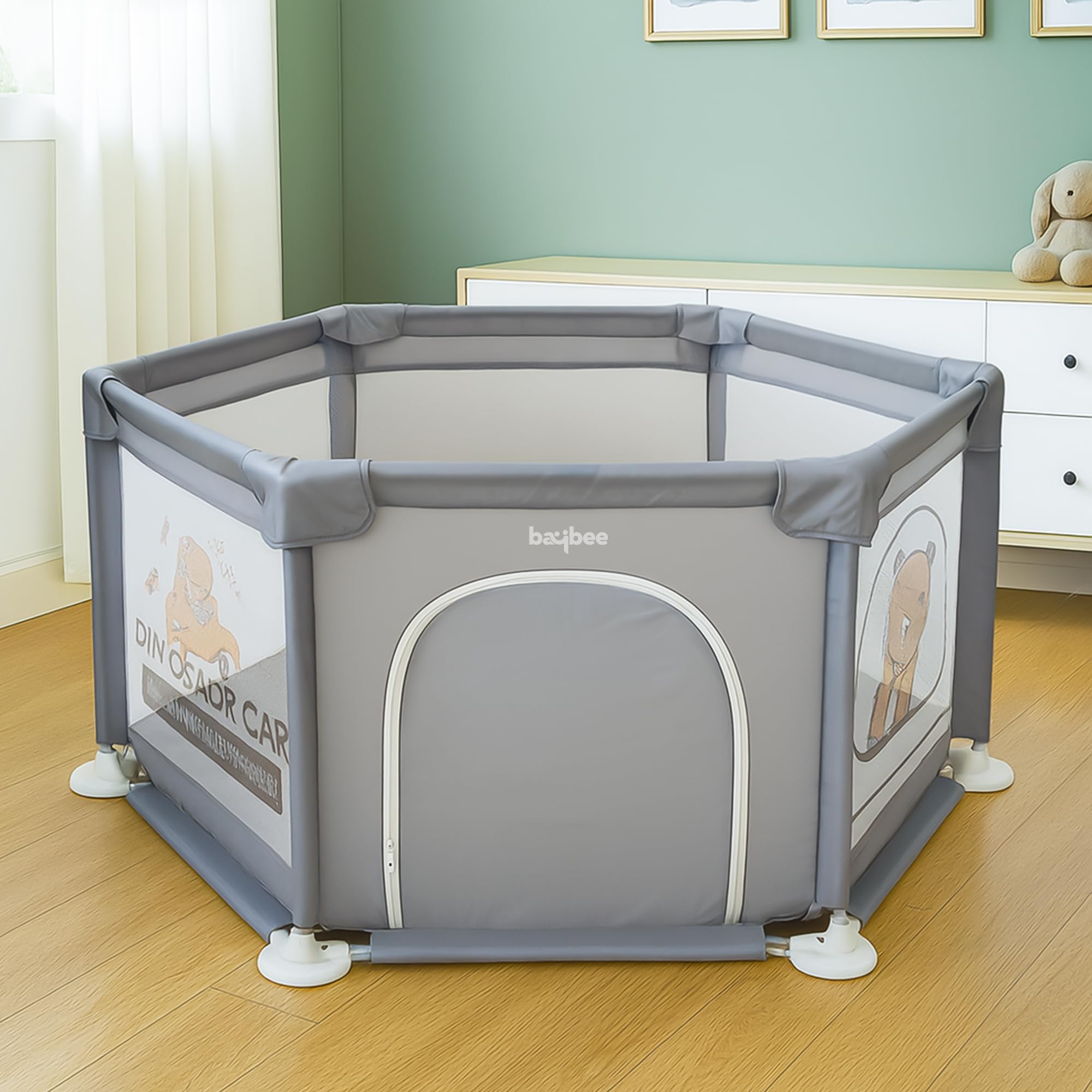 Baybee Neo Kids Playpen for Babies Baby Activity Playards with Zipper Lock