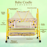 BAYBEE Arise Baby Swing Cradle for Baby with Mosquito Net, Palna Jhula for Baby BAYBEE