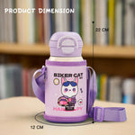 Baybee 2 in 1 PandaPlunge Baby Sipper Bottle with Straw for Kids Sipper Water Bottle (550ml) BAYBEE