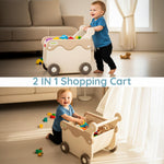 Baybee 2-in-1 Baby Shopping Cart Ergonomic Push Walker to Prevent Bow Legs Baybee India