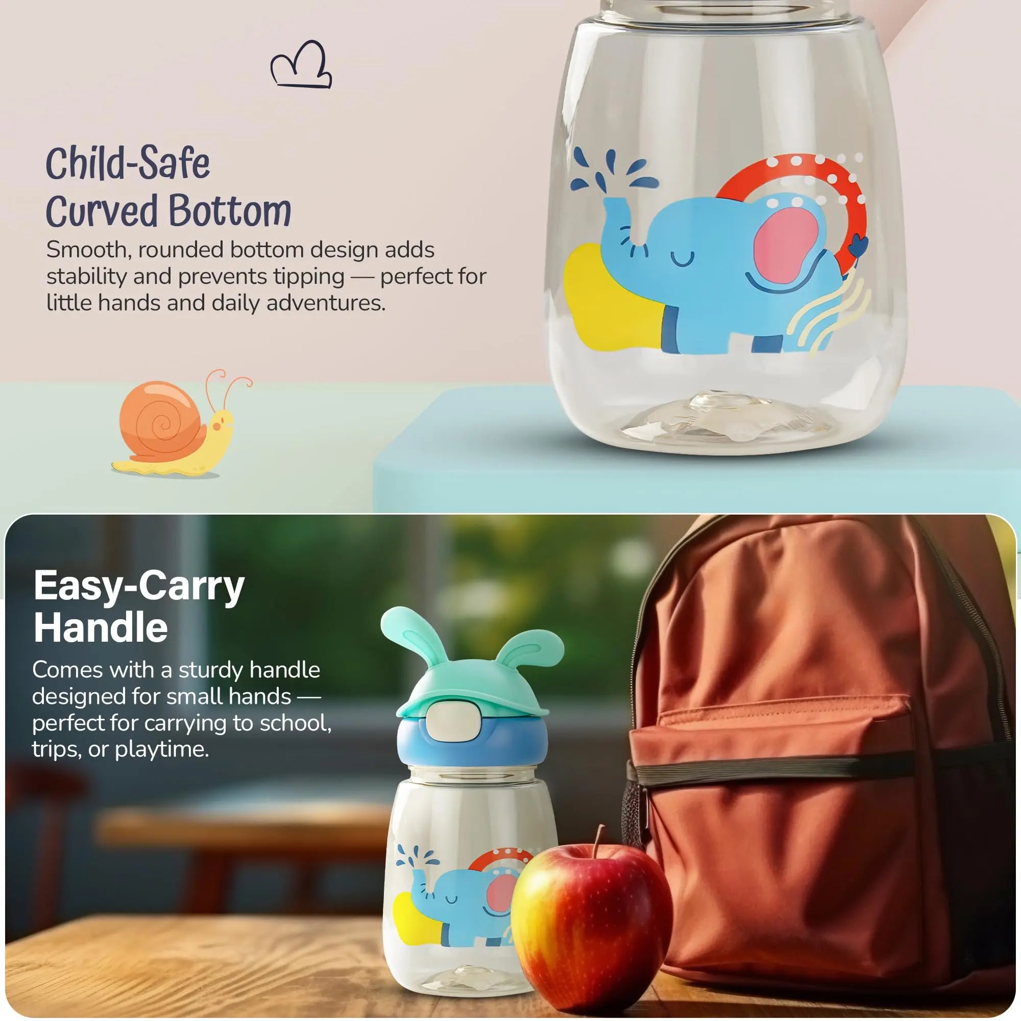 Baybee Zippy Sipper Bottle for Kids, BPA Free Anti-Spill Sippy Bottle (540ml) BAYBEE