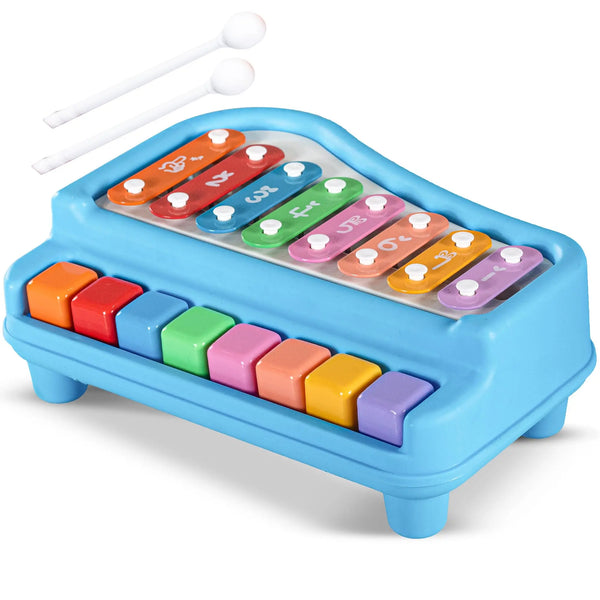 Baybee 2 in 1 Baby Piano Xylophone Musical Toys for Kids with 8 Keys