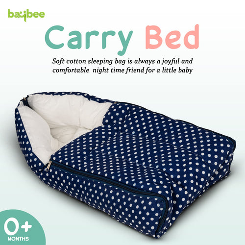 BAYBEE 3 in 1 Baby's Cotton Bed Cum Carry Bed, Printed Baby Sleeping Bag-Baby Bed BAYBEE