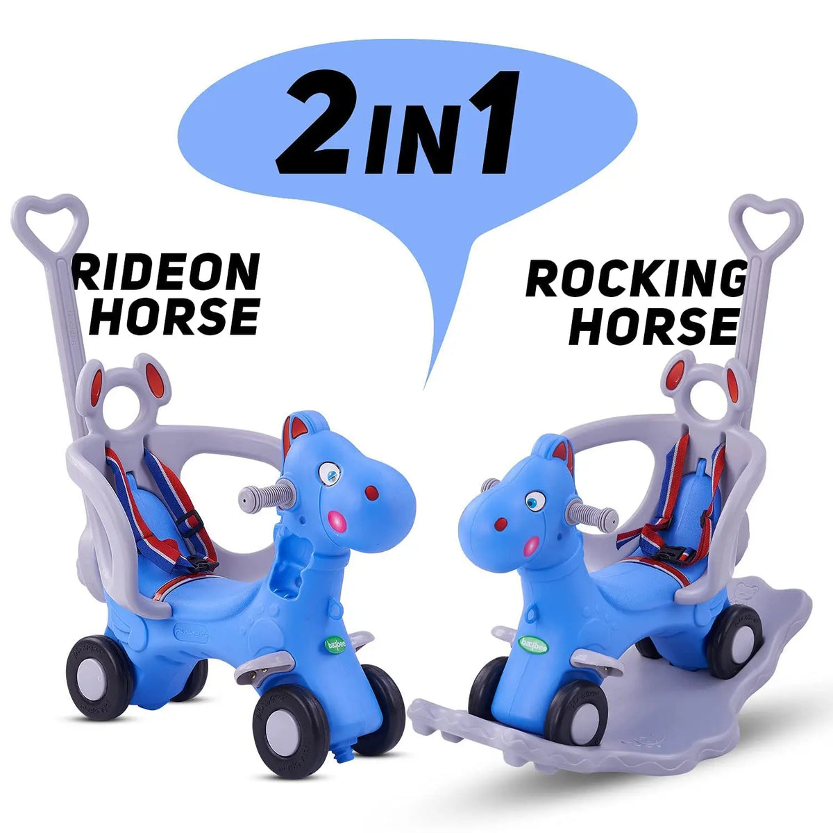 Baybee 3 in 1 Baby Horse Rider Ride on Toy Car for Kids BAYBEE
