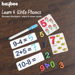 Baybee Wooden Learning Toys, Counting Sticks and Math Toys, Wipe and Clean Cards BAYBEE