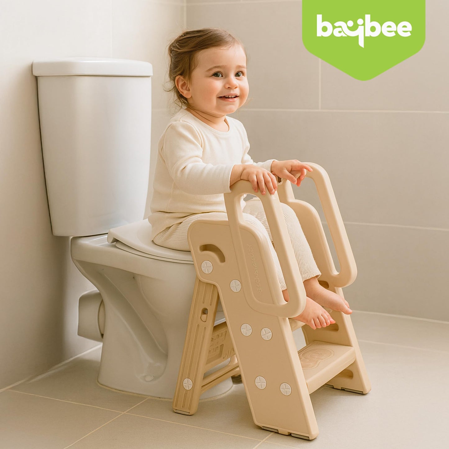 Baybee 4 in 1 Toddler Step Stool for Kids 3-Step Stepping Ladder with Handles Potty Training Seat with Ladder BAYBEE