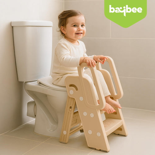 Baybee 4 in 1 Toddler Step Stool for Kids 3-Step Stepping Ladder with Handles Potty Training Seat with Ladder BAYBEE