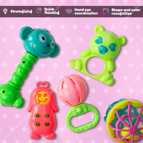 Baybee 5 Pcs Baby Toys Rattles Set for Babies BAYBEE