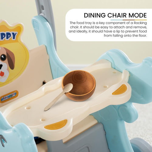 Baybee 3 in 1 Puppy Baby Rocking Chair for Kids | Baby Rocker Rider Toy for Kids with Food Tray, Seat Belt & Backrest BAYBEE