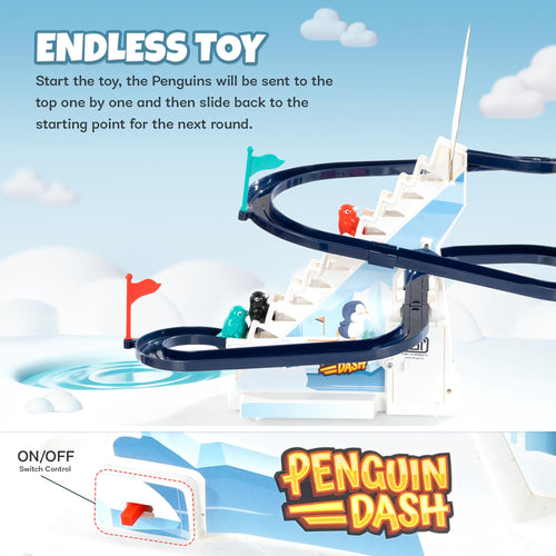 Baybee Funbee 3 Pcs Large Baby Penguin Glider Slider Toys for Kids BAYBEE