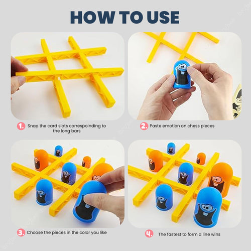 Baybee tic tac toe Game for kids & Adults | Gobble Table Top Board Game for Kids Family | x and o Strategy Board Game For Kids | Learning Toys for Kids 5+ Years | Outdoor & Indoor games for kids BAYBEE