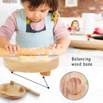 Baybee wooden roti roller/rolling pin board for kids chapati maker for toddlers BAYBEE