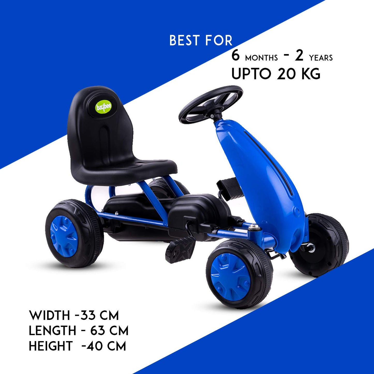Buy Kids Pedal Go Kart - Blue Online
