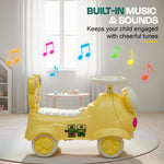 Baybee Kermit Ride on Cars for Kids Indoor Baby Push Ride-ons with Glowing Lights BAYBEE