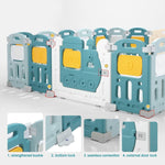 Baybee Train Kids Playpen for Babies Foldable Baby Play Area Indoor Setup with Safety Lock (16 Panels) BAYBEE