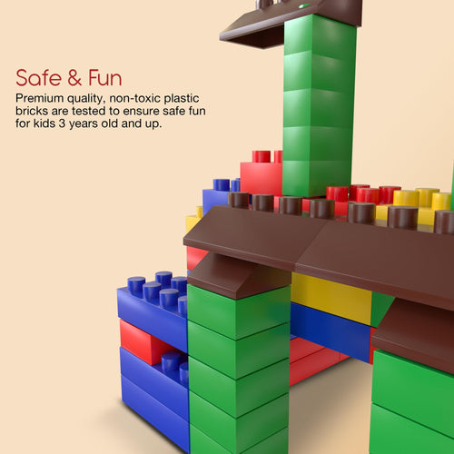 BAYBEE 3 in 1 Town of House DIY Plastic Building Blocks Toys for Kids Baybee