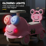 Baybee Kermit Ride on Cars for Kids Indoor Baby Push Ride-ons with Glowing Lights BAYBEE