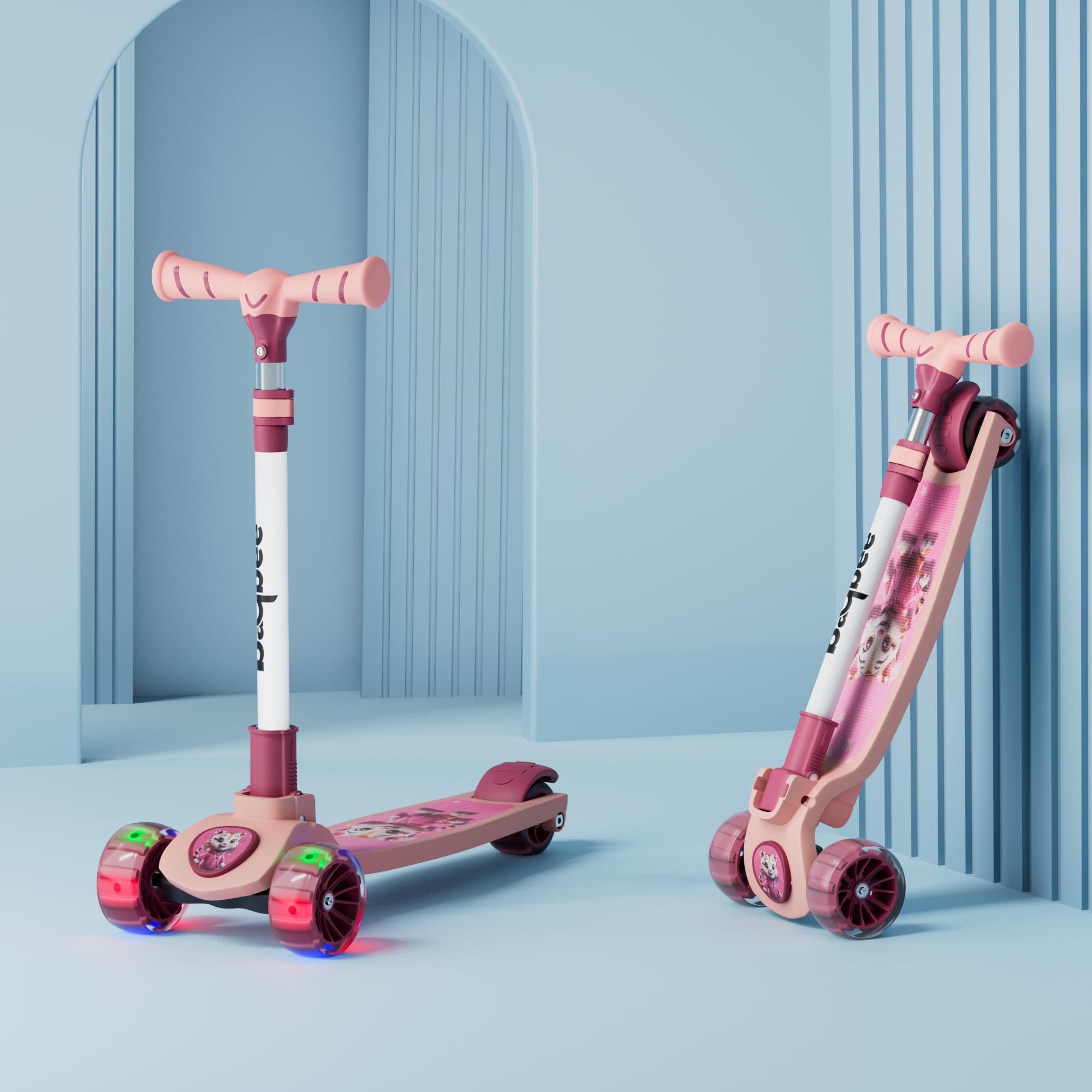 Baybee Kitty Kick Scooter for Kids, Foldable Kids Scooter