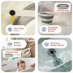Baybee Aquabee Baby Bath Tub Set for Kids Portable Bathing Tub with Temperature Sensing - Baybee India