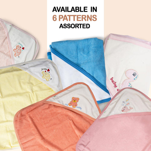 BAYBEE Pure Cotton Baby Terry Towel for New Born Babies, Washable Absorbent Soft Swaddle Wrapper for Baby (Pack of 2) BAYBEE