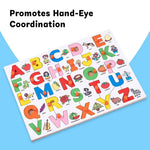 Baybee ABCD Wooden Alphabets Puzzle Games for Toys with Picture for Kids Learning BAYBEE