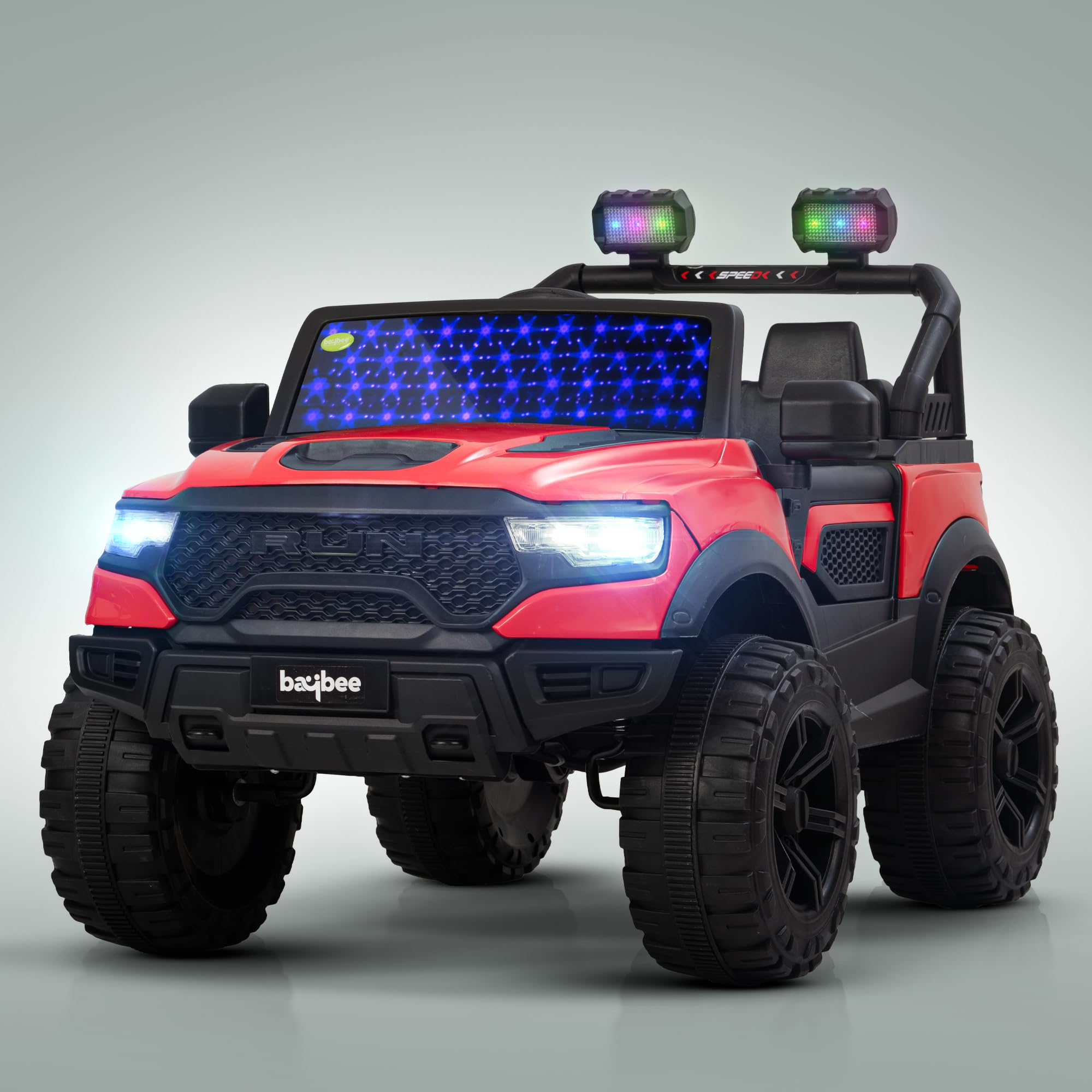 Baybee Run 2X2 Kids Battery Operated Jeep for Kids with RGB Light & Music