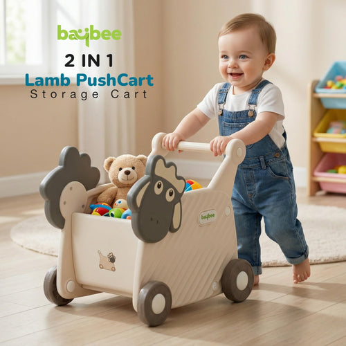 Baybee 2-in-1 Baby Shopping Cart Ergonomic Push Walker to Support Healthy Walking Baybee India