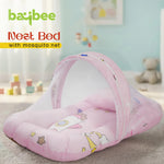 Baybee SafeDreams Series Baby Bedding Set for New Born Baby Mosquito Net & Neck Pillow, Sleeping Nest BAYBEE