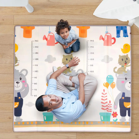Baybee Baby Double Sided Play Mat Foldable Crawling Mat Size W-180cm X H-200 cm - Assorted Themes BAYBEE