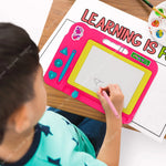 Baybee Pack of 2 Magnetic Drawing Erasable Doodle  Board Slate for Kids BAYBEE