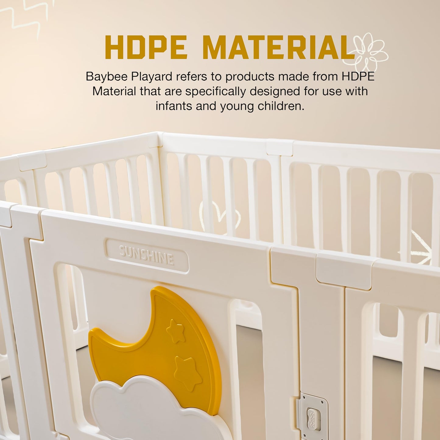 Baybee Playora Kids Playpen for Babies Baby Play Area Indoor Setup with Safety Door Lock BAYBEE