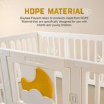Baybee Playora Kids Playpen for Babies Baby Play Area Indoor Setup with Safety Door Lock (10 Panel) BAYBEE