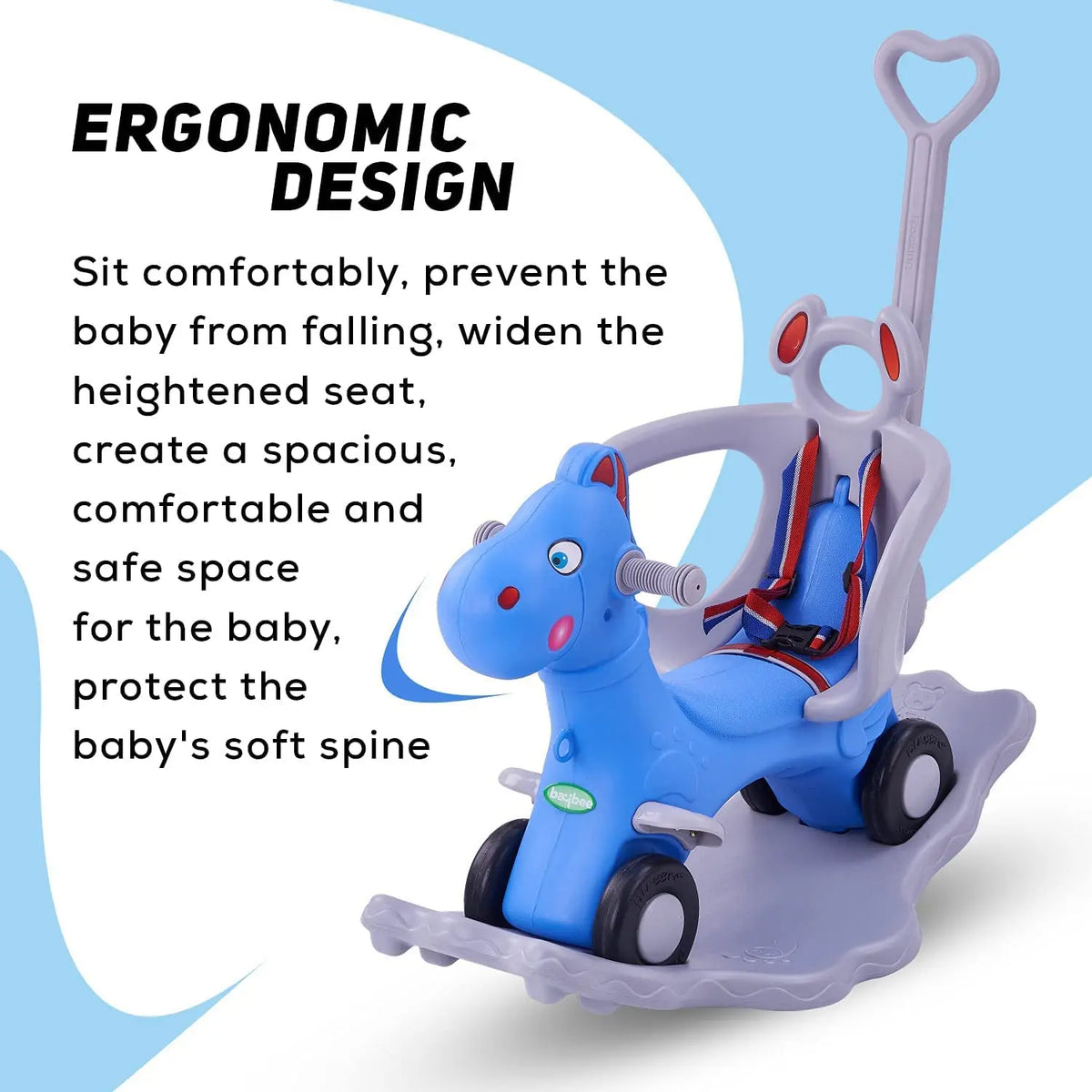 Baybee 3 in 1 Baby Horse Rider Ride on Toy Car for Kids BAYBEE