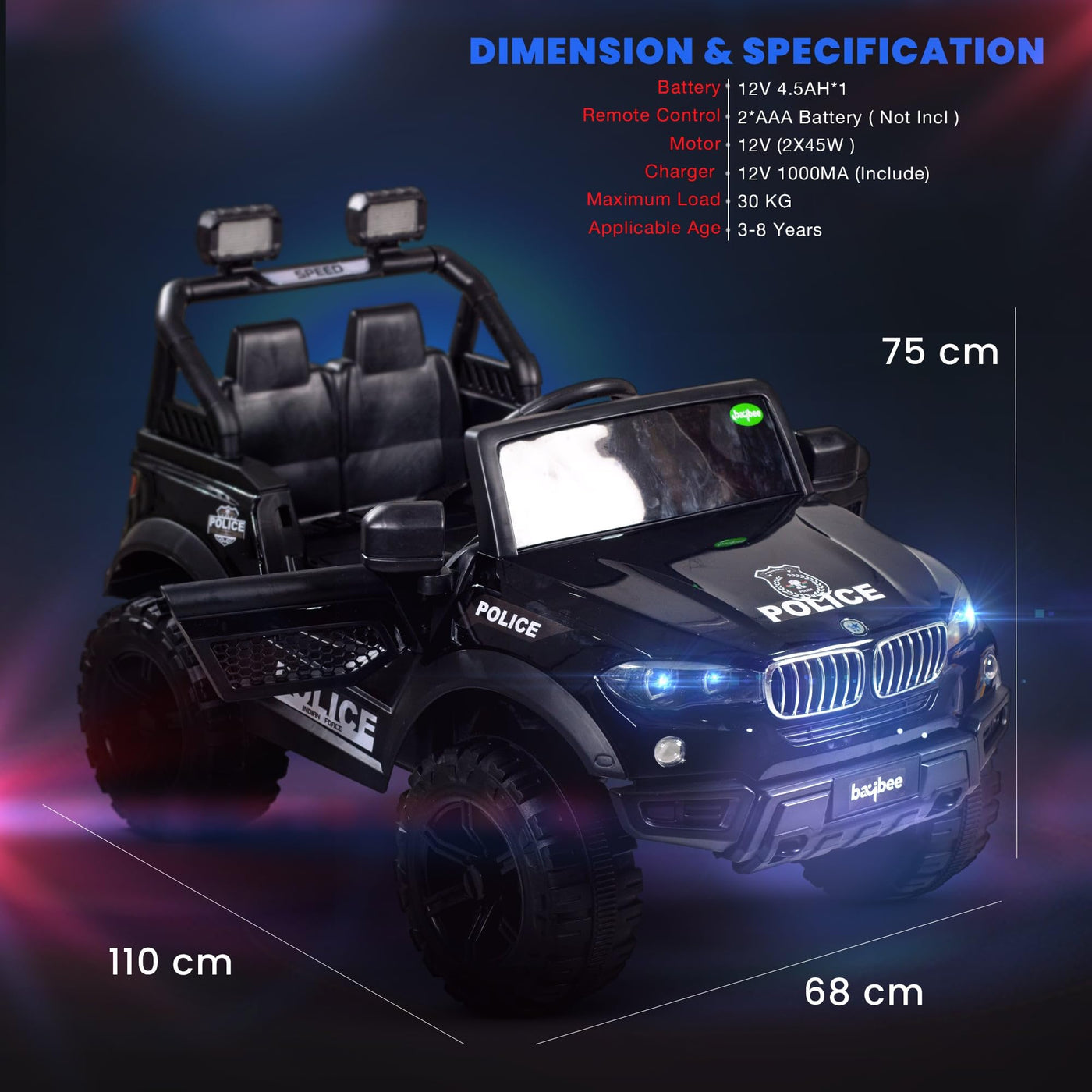 Baybee Magento X7 Battery Operated Jeep for Kids Electric Ride on ...