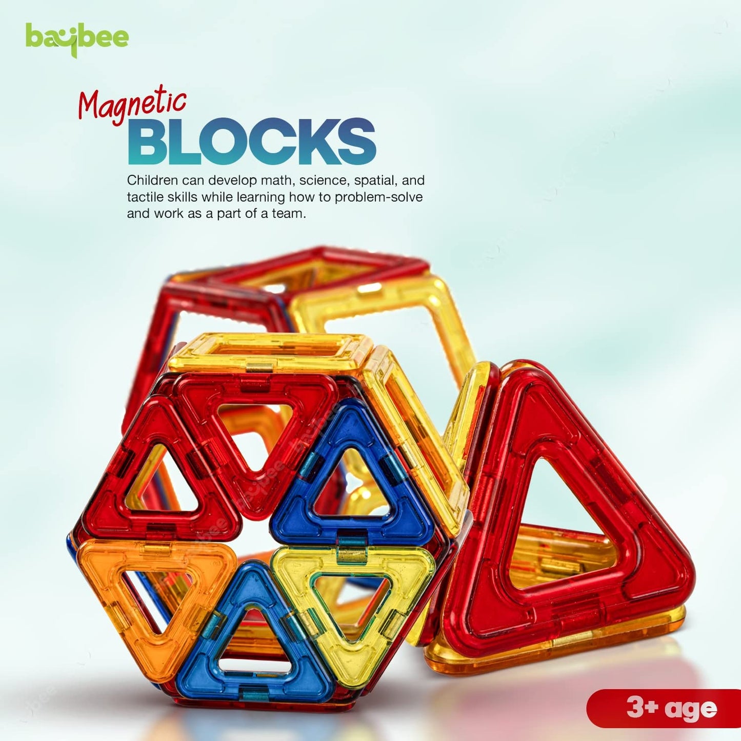 Baybee Magnetic Tiles Building Blocks Toy for Kids