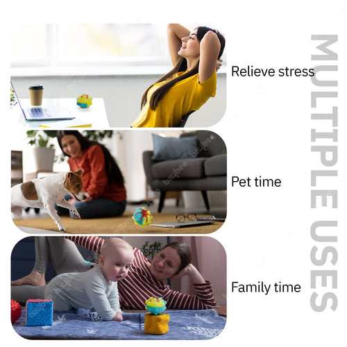 Baybee Pack of 3 Pop It Lighting Ball Fidget Sensory Stress Balls Toys for Kids Adults BAYBEE