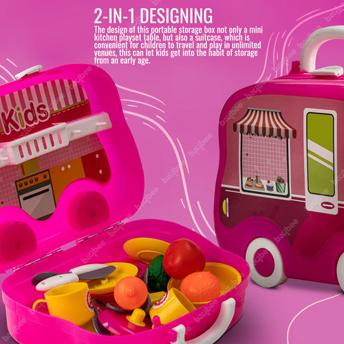 Baybee 2 in 1 Kitchen Set for Kids Girl, Role Play Kitchen Set for Kids Toys. BAYBEE