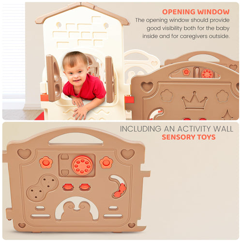 Baybee Kids Playards Playpen for Babies, Smart Portable Baby Activity with Safety Door Lock & Side Guard-  Upto 5 Years boys Girls (12 Panels) BAYBEE