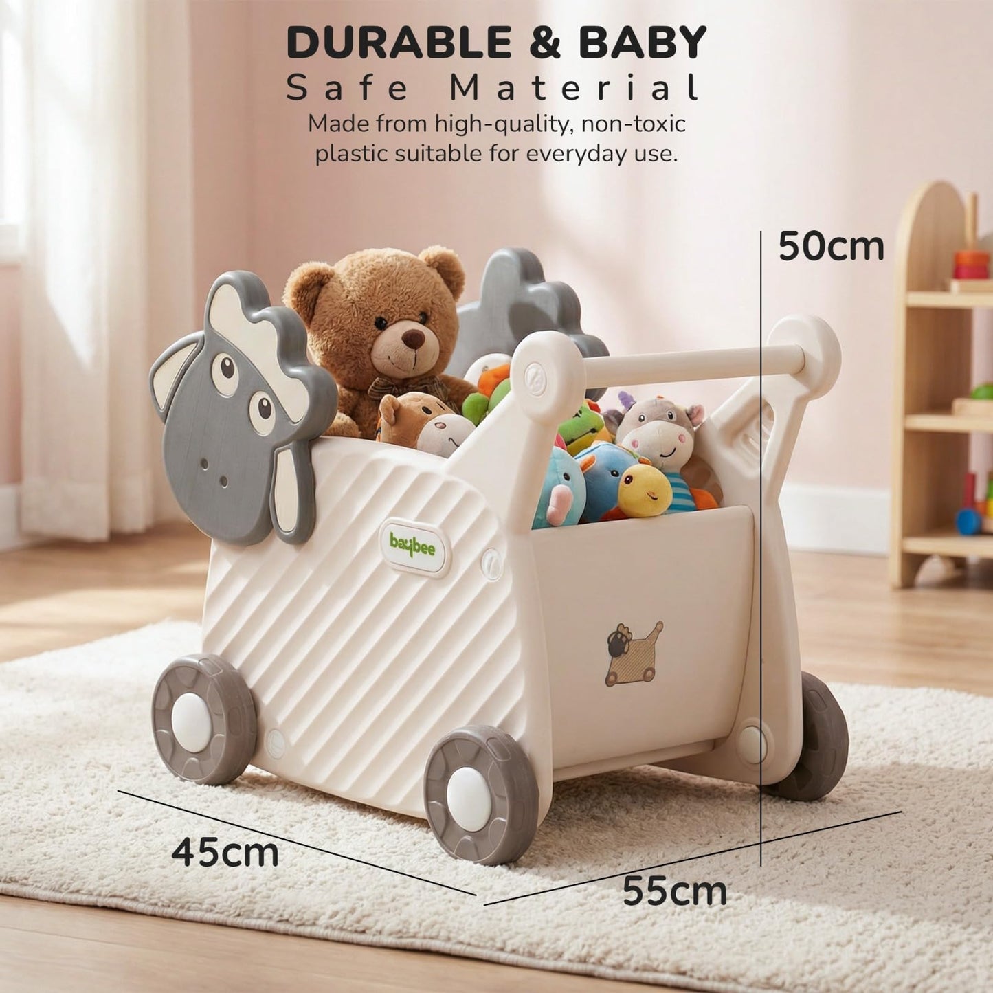 Baybee 2-in-1 Baby Shopping Cart Ergonomic Push Walker to Support Healthy Walking Baybee India