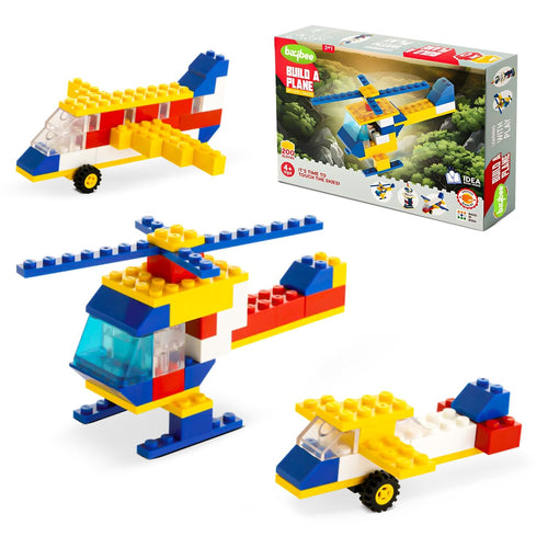 BAYBEE 200-Piece Building Blocks Set for Kids, Plane Puzzle Block Kids Games