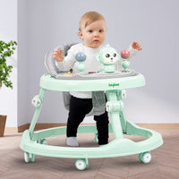 Baybee Drono Baby Walker for Kids with 4 Seat Height Adjustable, Food Tray & Musical Toy Bar