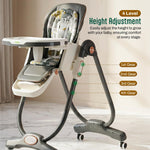 Baybee 3 in 1 High Chair with Removable Food & Toy Tray, 4 Level Height Adjustment Baybee India