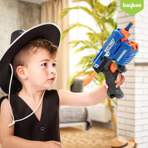 Baybee Funbee Musical Gun Toys for Kids, Toy Gun with Moving Gears, Music & Led Light |Battle Fight Game Toys for Kids |Fun Target Shooting Gun | Toy Guns for Kids Boys 2+ Years (Foam Gun) BAYBEE