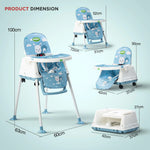 Baybee 4 in 1 Convertible High Chair for Kids Foldable Baby Feeding Chair Baybee India
