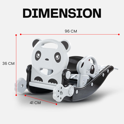 Baybee 3 in 1 Panda Garden Slider for Kids, Plastic Baby Slide with Rocker & Baby Chair Combo BAYBEE