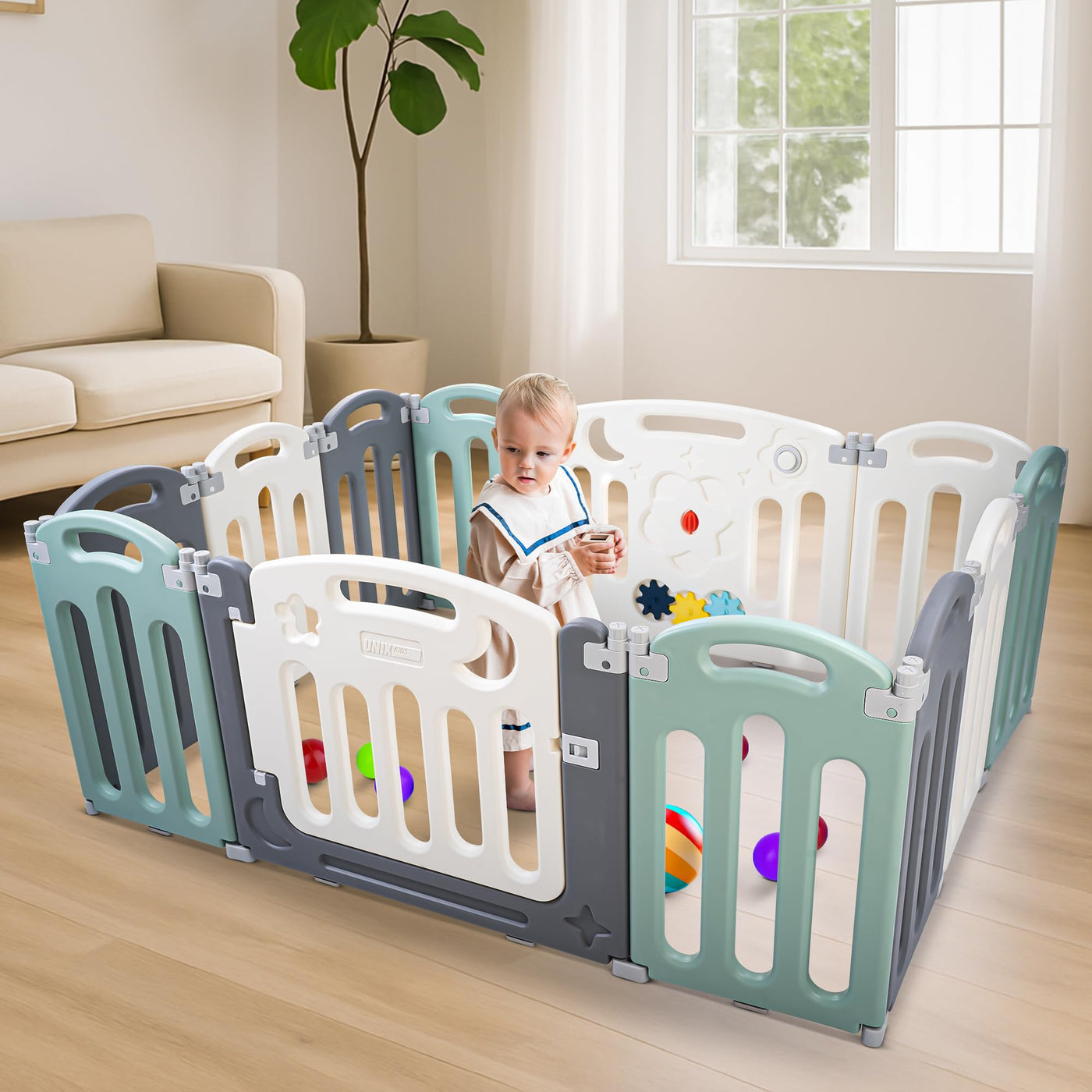Buy Now Baby Playpen Safe, Foldable Playard Portable Play Area